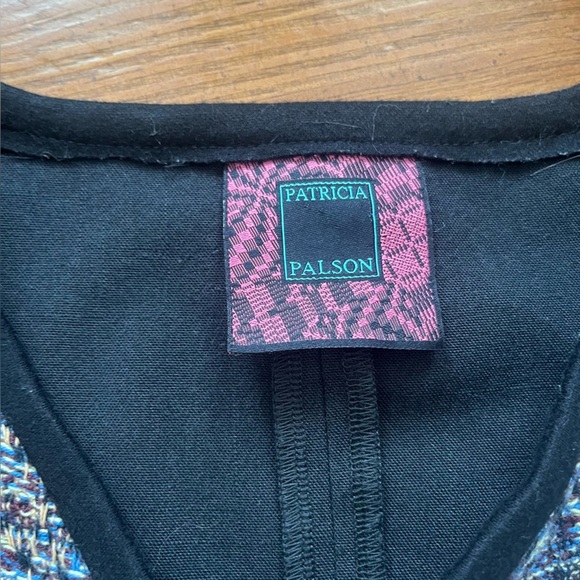 Patricia Palson Textured Blue & Grey Woven Zip Vest Sleeveless Jacket One Size - Picture 6 of 14